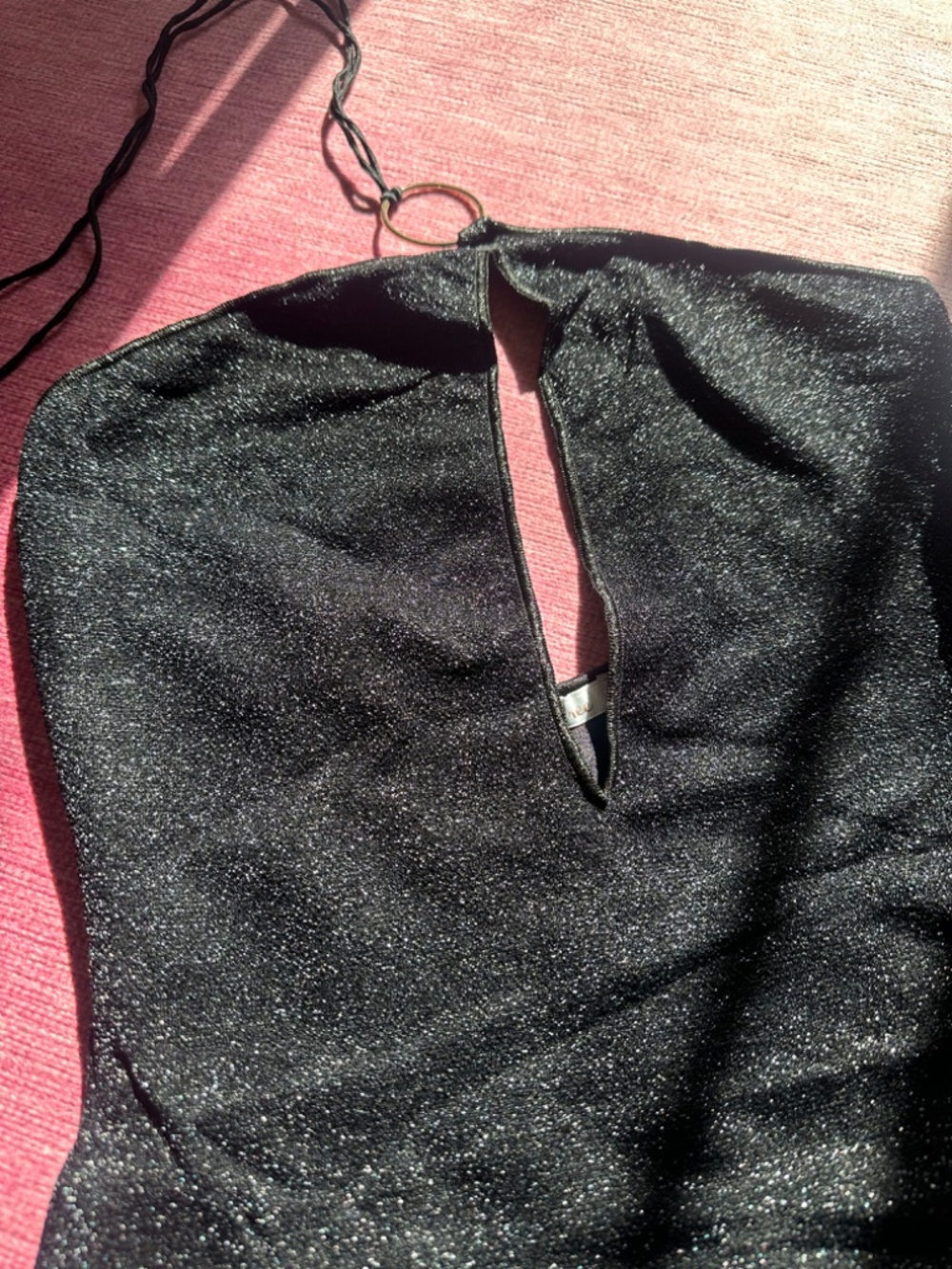 Oseree Black Halter one piece swimsuit - Picture 2 of 5